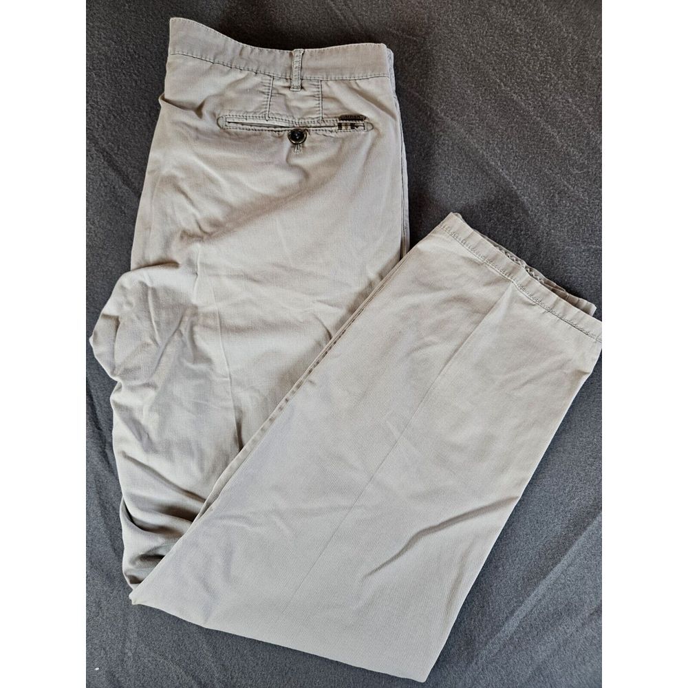 Meyer 'Dubai' Comfort Chino Trousers Gray W36 x L29‎